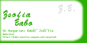 zsofia babo business card